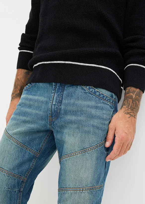 Jean droit regular en denim robuste, bonprix