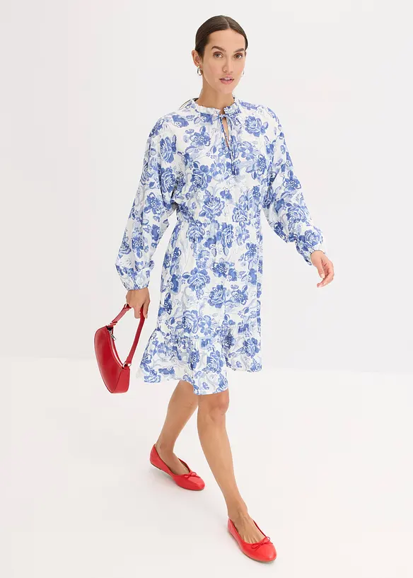 Robe en satin imprimée, bonprix