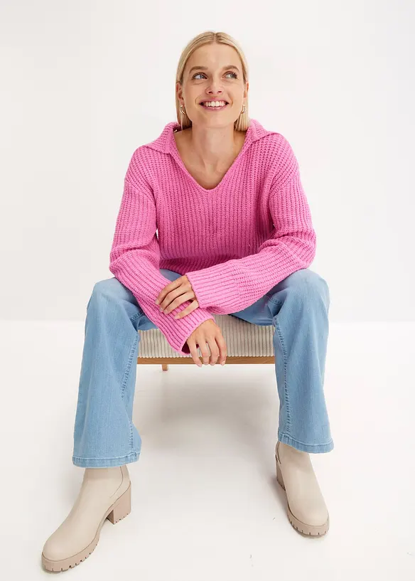 Pull côtelé, bonprix