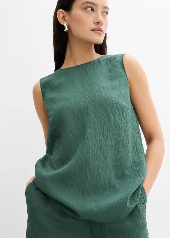 Top en viscose mélangée, effet froissé, bonprix