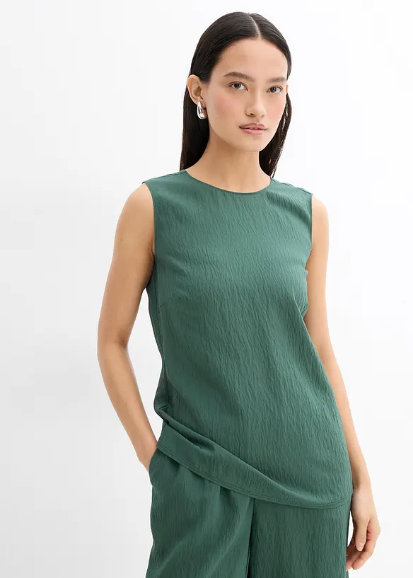 Top en viscose mélangée, effet froissé, bonprix
