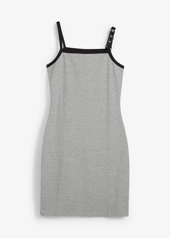 Robe à fines bretelles avec bordures contrastantes, bonprix