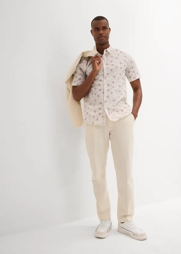 Chemise manches courtes fleurie 100% coton, bonprix