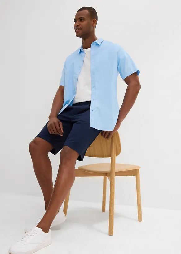 Bermuda extensible à pinces, Regular, bonprix
