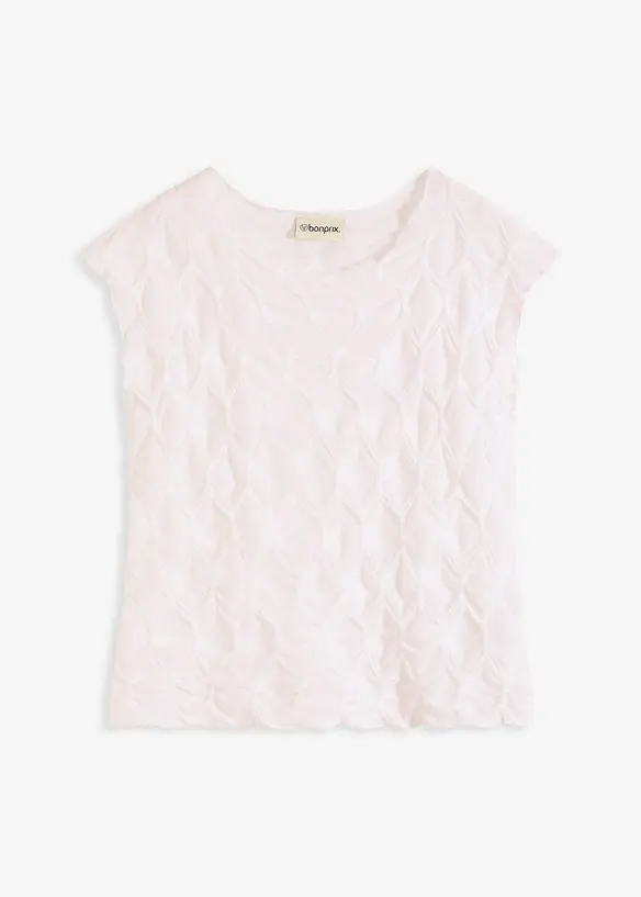 Top en matière texturée, bonprix
