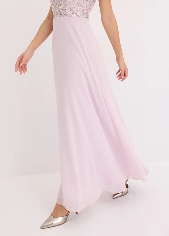 Robe longue brodée de sequins, bonprix