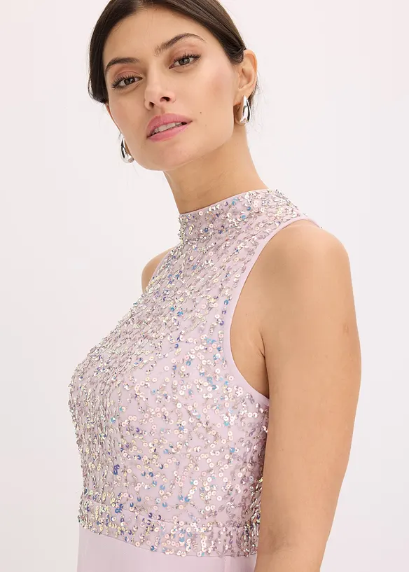 Robe longue brodée de sequins, bonprix