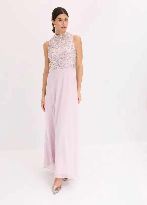 Robe longue brodée de sequins, bonprix