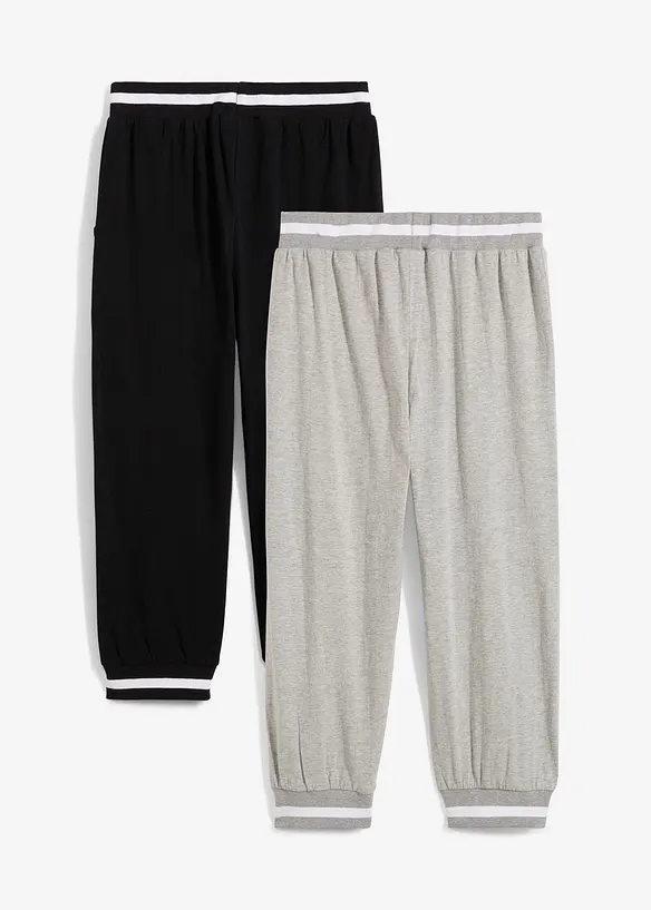 Lot de 2 pantalons de jogging 3/4, bonprix