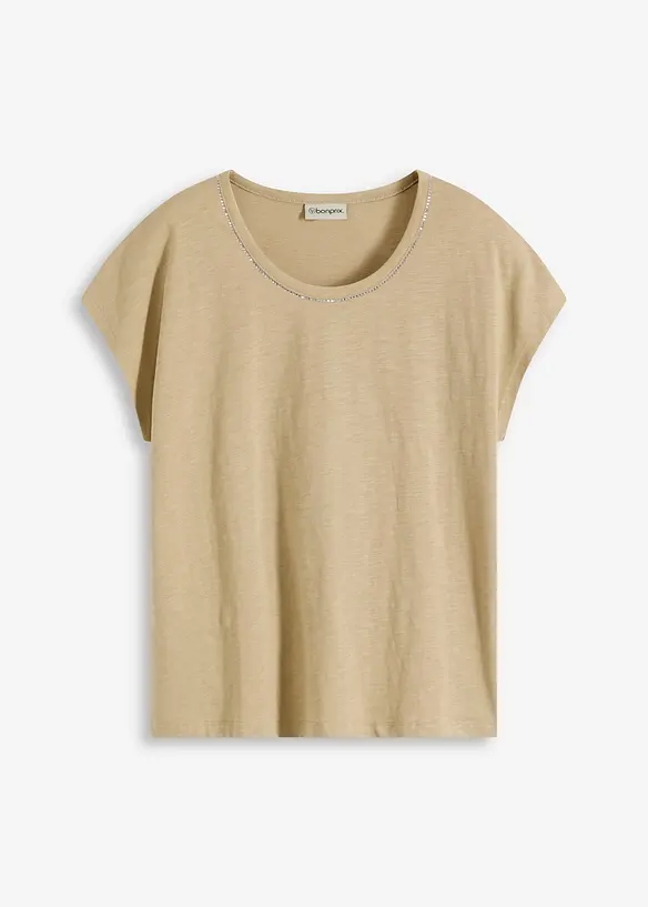 T-shirt, effet lin, bonprix