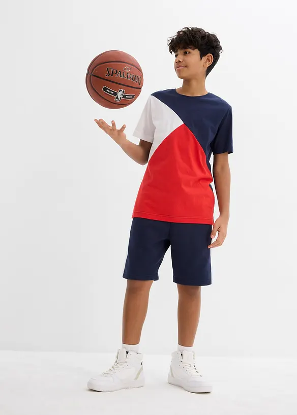 T-shirt et bermuda molletonné (ens. 2 pces.) 100% coton, bonprix