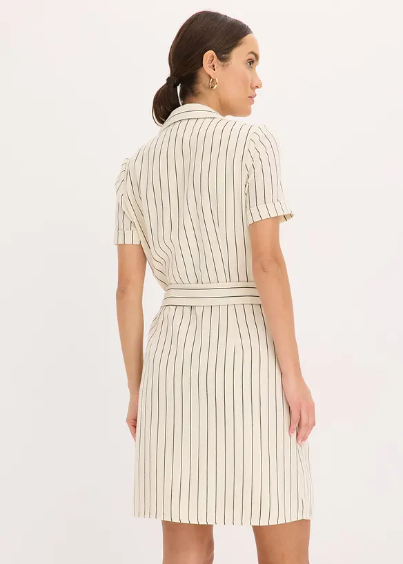 Robe portefeuille aspect lin, bonprix