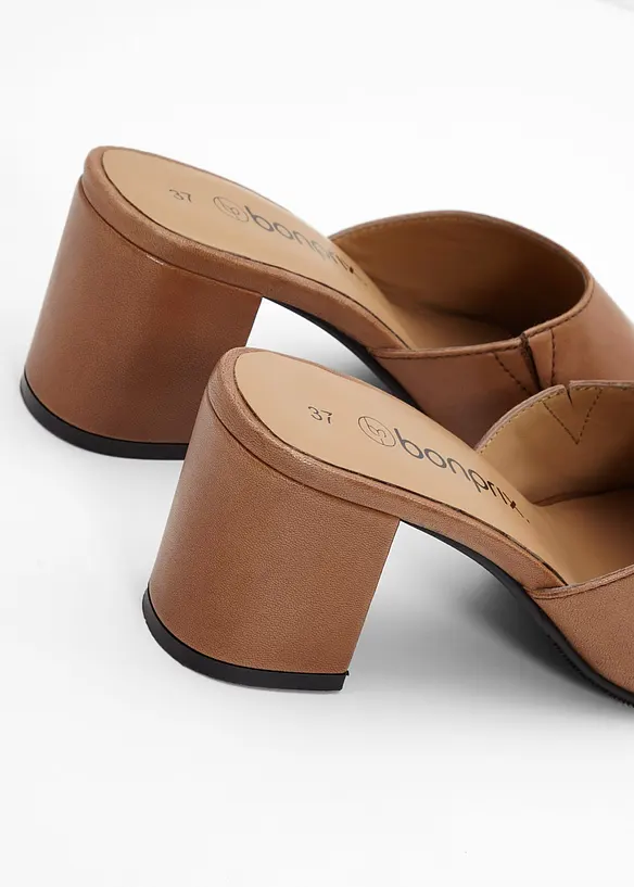 Mules en cuir, bonprix