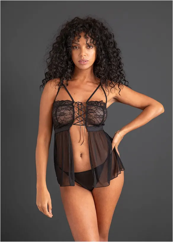 Nuisette et string (ens. 2 pces), bonprix