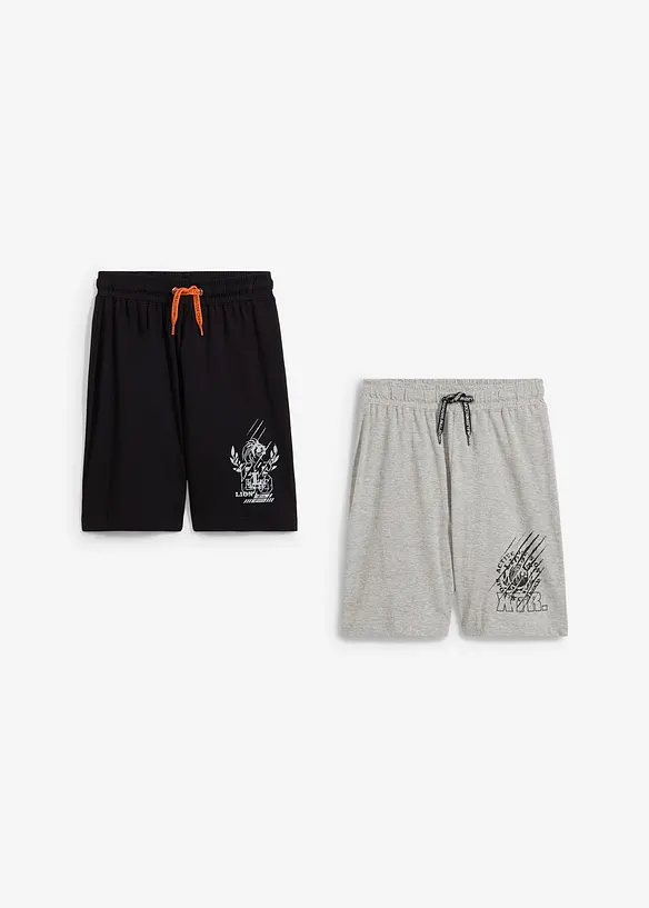 Lot de 2 bermudas en jersey coton, bonprix