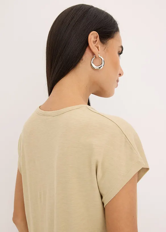 T-shirt, effet lin, bonprix