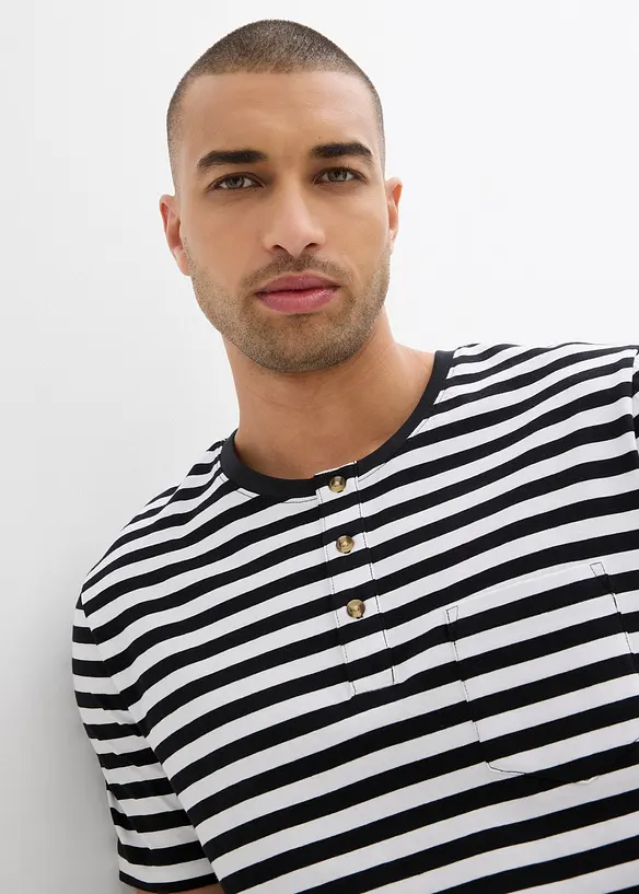 T-shirt col Henley, bonprix