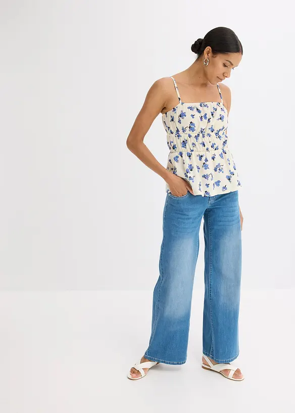 Jean large, taille basse, bonprix