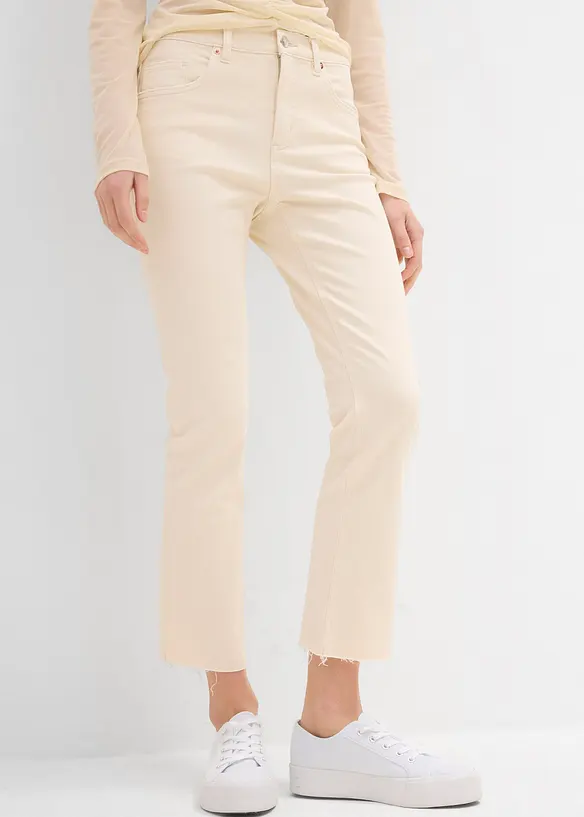 Jean flare taille haute, cropped, bonprix