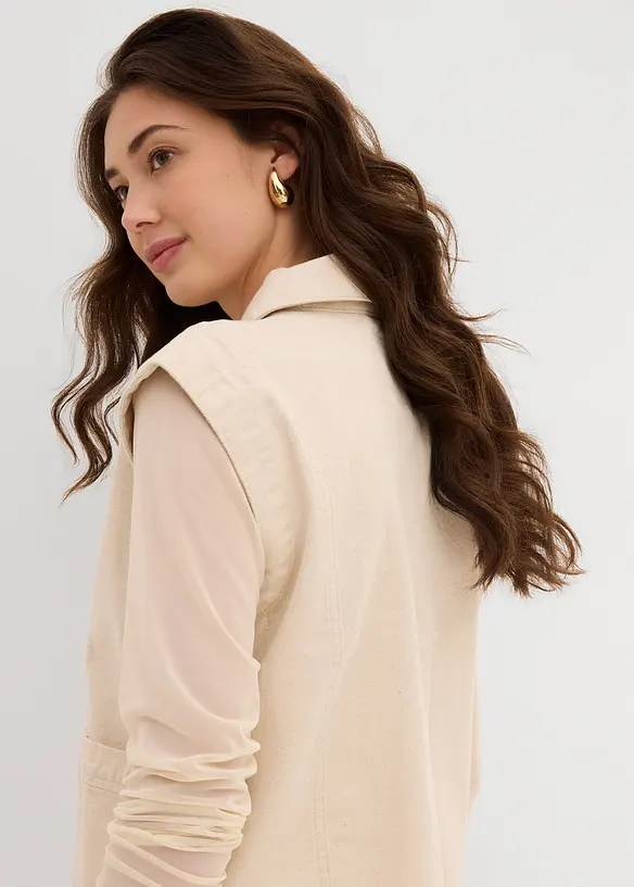 Gilet sans manches en jean, bonprix