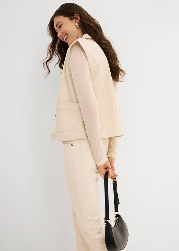Gilet sans manches en jean, bonprix