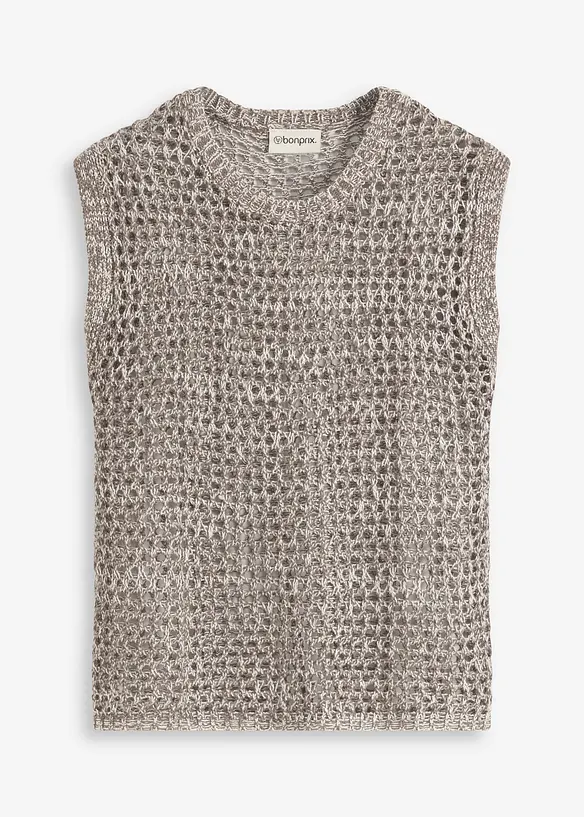 Top en grosse maille ajourée, bonprix