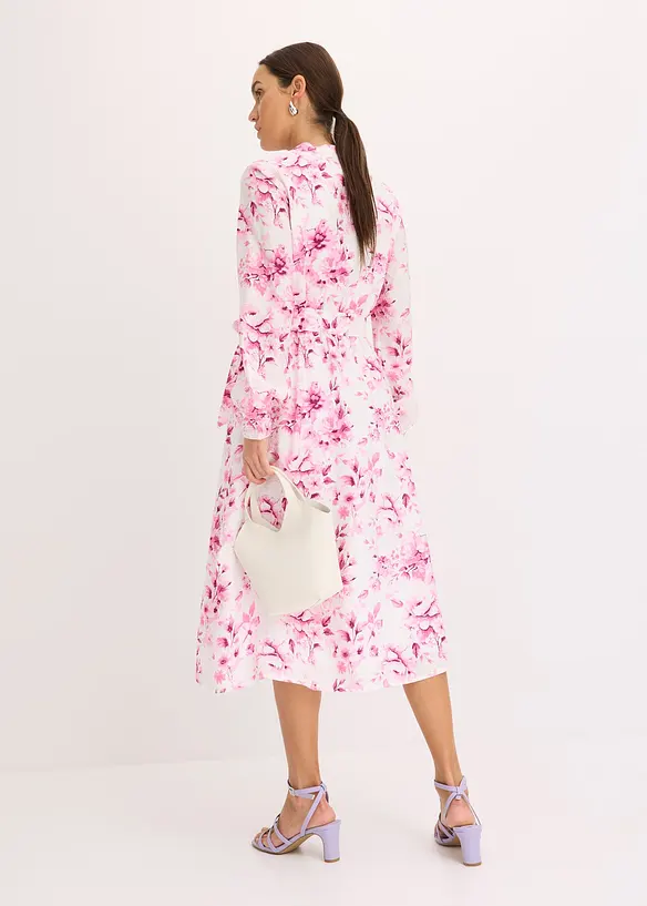 Robe midi fluide en viscose mélangée, bonprix