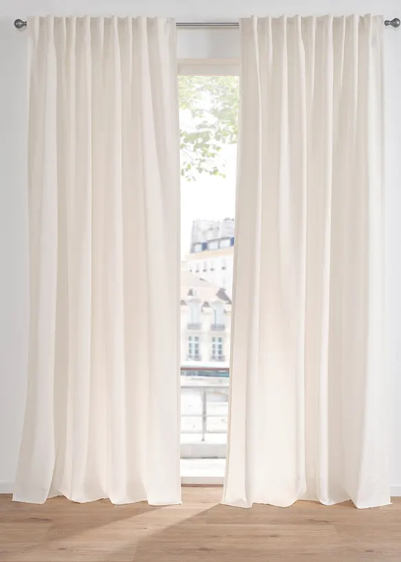 Rideau aspect lin avec polyester recyclé (1 pce), bonprix