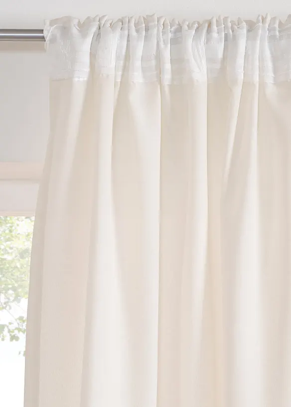Rideau aspect lin avec polyester recyclé (1 pce), bonprix