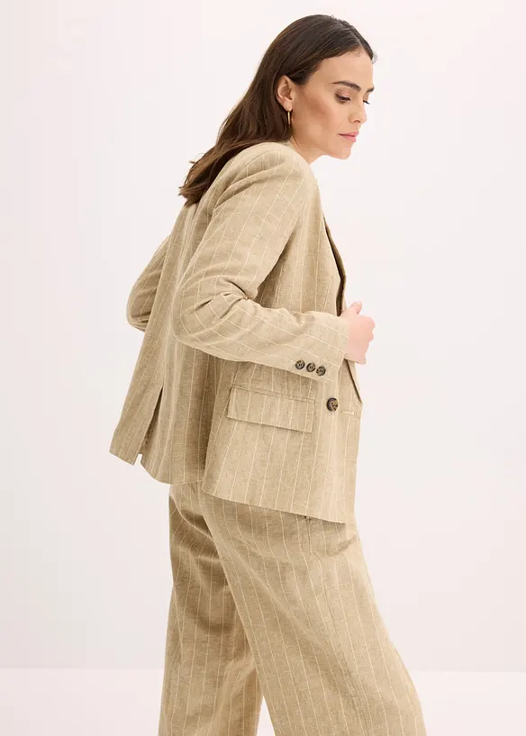 Blazer en lin majoritaire, bonprix
