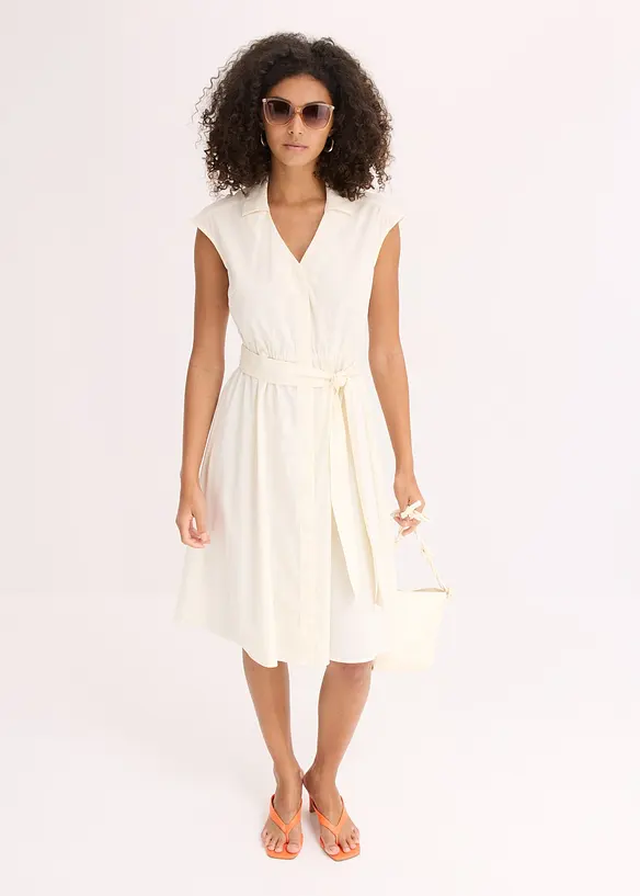 Robe-chemise avec ceinture à nouer, bonprix