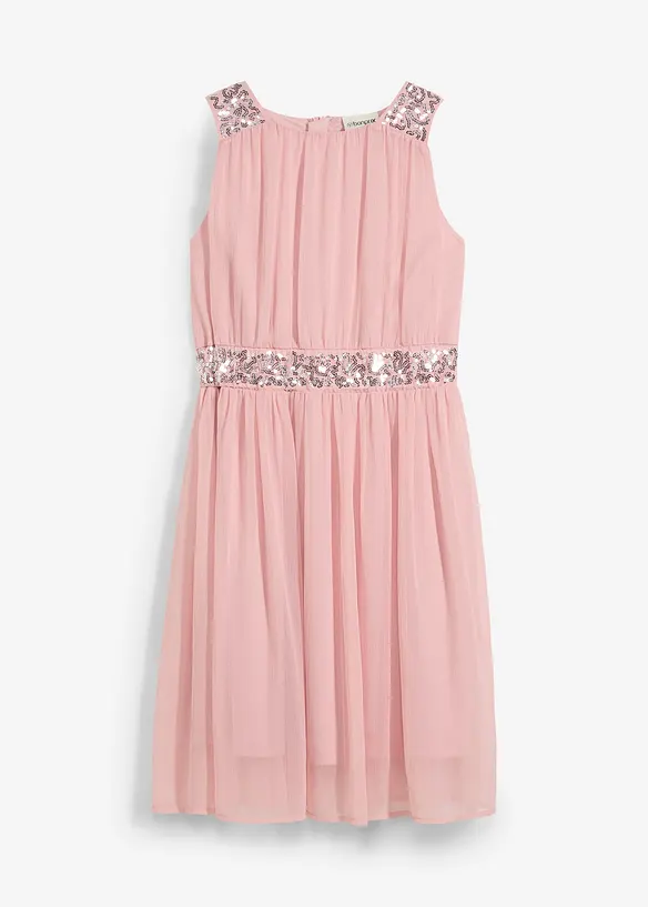 Robe en mousseline avec ceinture ornée de sequins, bonprix