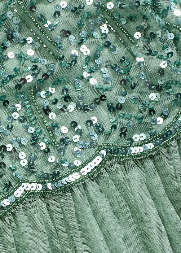 Robe longue avec haut brodé de sequins, bonprix