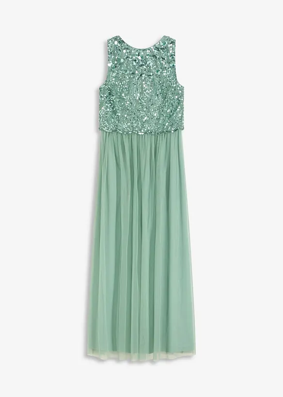 Robe longue avec haut brodé de sequins, bonprix