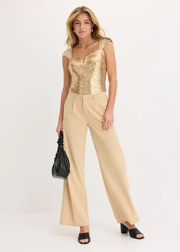 Body à sequins, bonprix