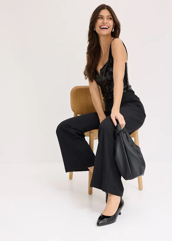 Body à sequins, bonprix