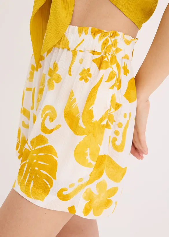 Short imprimé en viscose texturée, bonprix