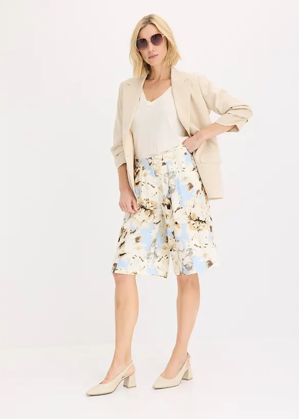 Bermuda à pinces en viscose, bonprix