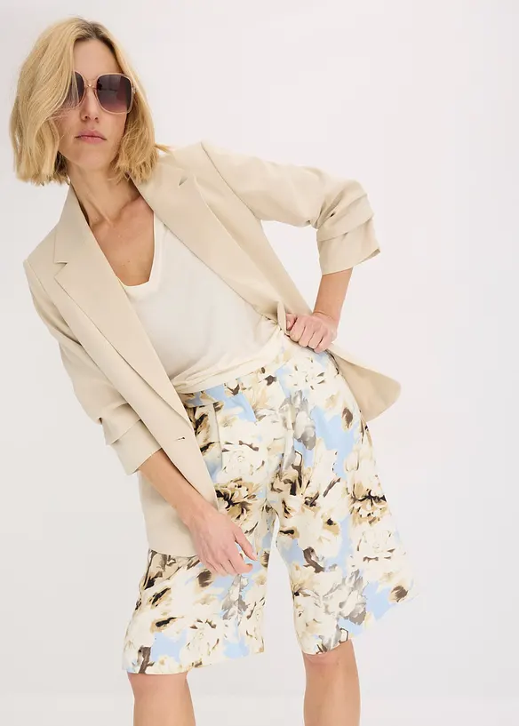 Bermuda à pinces en viscose, bonprix