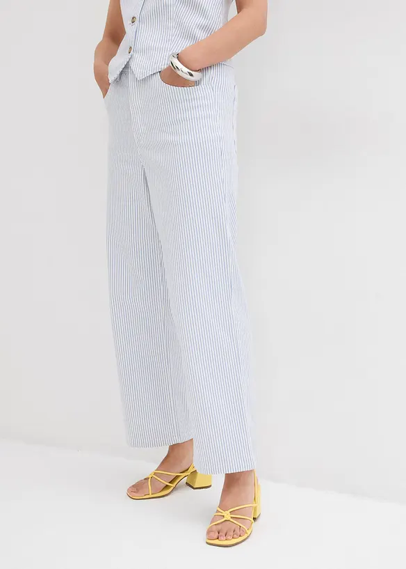 Jean large taille haute, cropped, bonprix