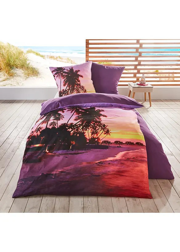 Parure de lit réversible motif plage, bonprix