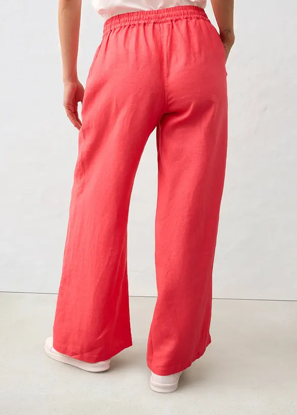 Pantalon palazzo 100 % lin, bonprix