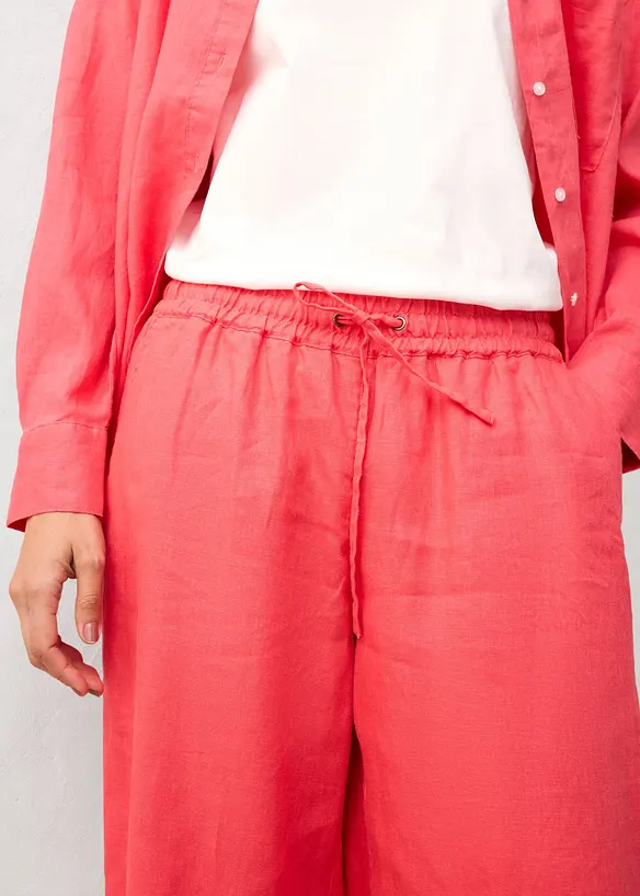 Pantalon palazzo 100 % lin, bonprix