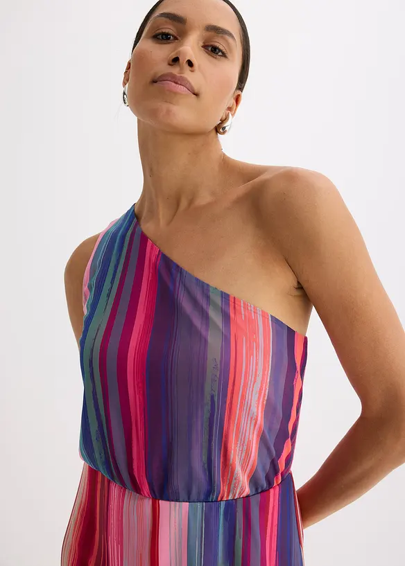 Robe une épaule en mesh doux, bonprix