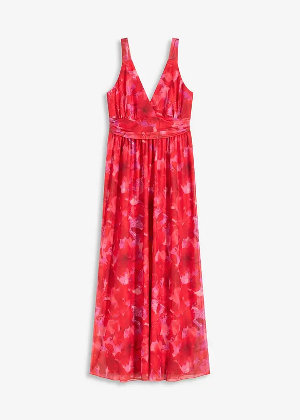 Robe longue en doux mesh imprimé, bonprix