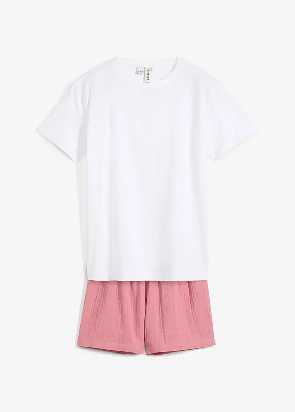 Pyjashort (ens. 2 pces) en gaze de coton, bonprix