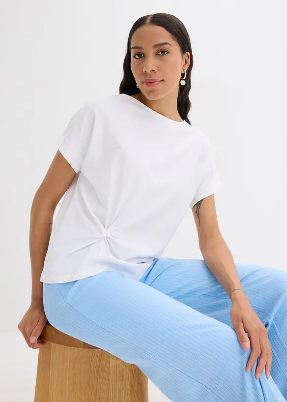 T-shirt avec détail noué, bonprix