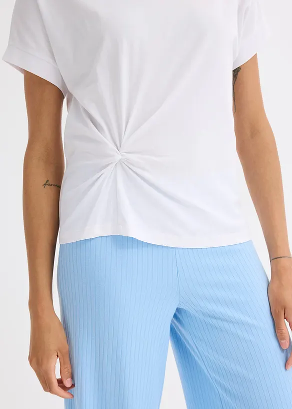 T-shirt avec détail noué, bonprix