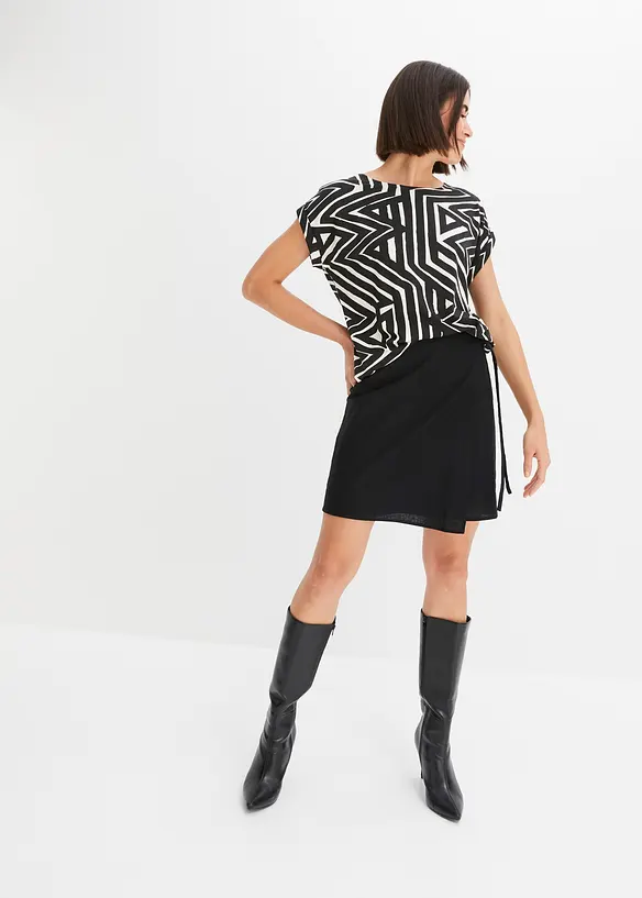 T-shirt fluide et oversize en viscose extensible, bonprix