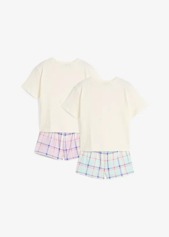 Lot de 2 pyjashorts 100% coton, bonprix